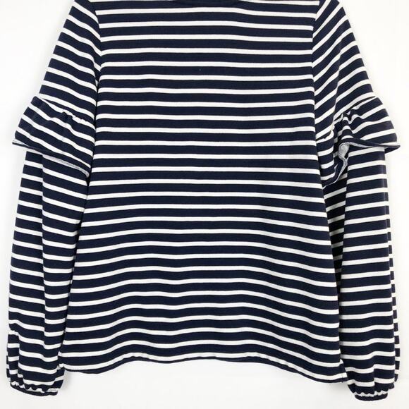 Old Navy Ruffled Sleeves Striped Sweater Size Medium - Picture 10 of 13